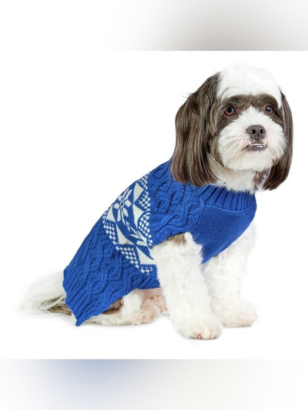 Vibrant Life NWT Blue Holiday Snowflake Pet Sweater for Cats & Dogs